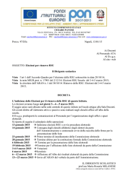 Elezioni per rinnovo RSU - istituto comprensivo statale cesare pavese