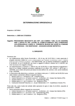 DETERMINAZIONE DIRIGENZIALE