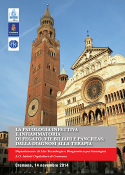 LA PATOLOGIA INFETTIVA E INFIAMMATORIA DI FEGATO, VIE