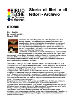Storie di libri e di lettori - Archivio