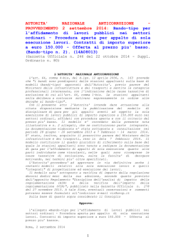 PROVVEDIMENTO 2 settembre 2014