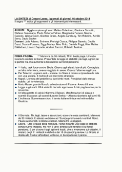 Clicca qui per leggere la sintesi di Cesare Lanza