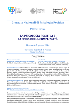 Programma VII Giornate Nazionali di Psicologia Positiva 2014_30_05