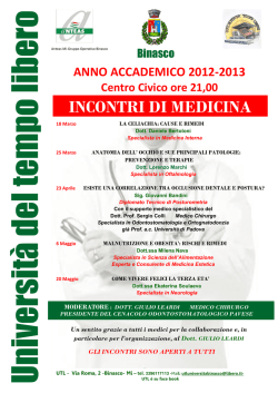 INCONTRI DI MEDICINA - Fondazione per Leggere