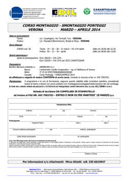 corso montaggio - smontaggio ponteggi verona