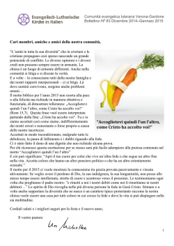 Bollettino 83 Dicembre 2014
