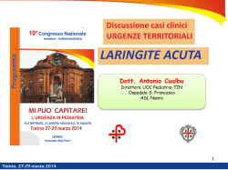 LARINGITE ACUTA, Conduce A. Cualbu, Discussant N