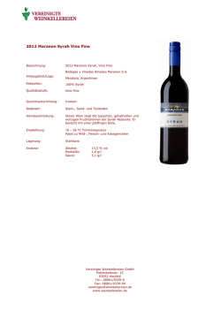 2012 Maranon Syrah Vino Fino