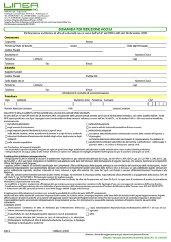Modulo domanda riduzione accisa gas