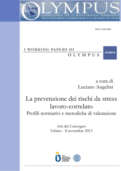 La prevenzione dei rischi da stress lavoro