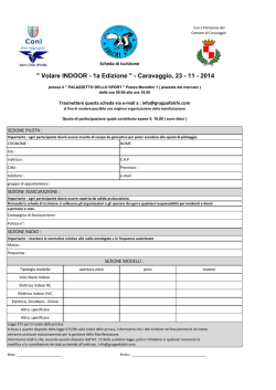 " Volare INDOOR - 1a Edizione " - Caravaggio, 23 - 11