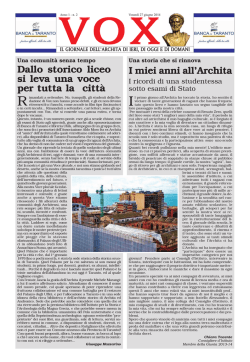 Dallo storico liceo si leva una voce per tutta la citt&agrave; I miei anni all