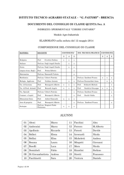 documento finale classe 5A