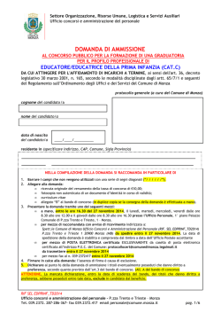 Domanda - Comune di Monza