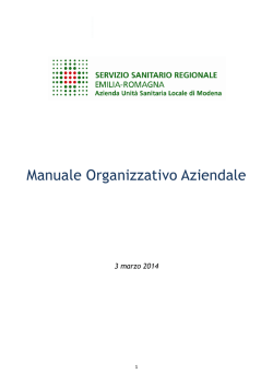 MANUALE ORGANIZZATIVO 03-03-2014
