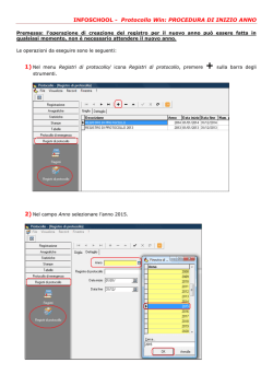protocollo win &ndash; Cambio anno