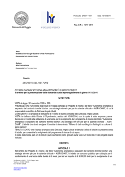 Bando borsa di studio_LIBUTTI_3 - Universit&agrave; degli Studi di Foggia