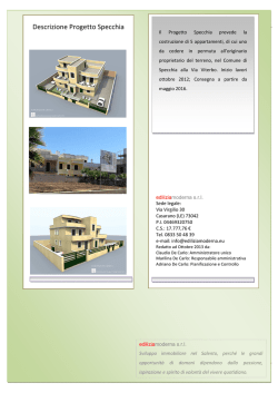 Descrizione Progetto Specchia