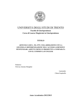 Articolo 4bis L. 354/1975: collaborazione con la giustizia