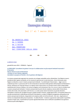 7 marzo 2014 - Comunit&agrave; del Garda