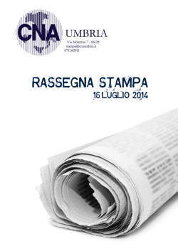 Rassegna stampa 16 luglio 2014