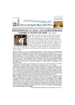 39 - 28 Settembre 2014 - Parrocchia Santa Maria della Pieve