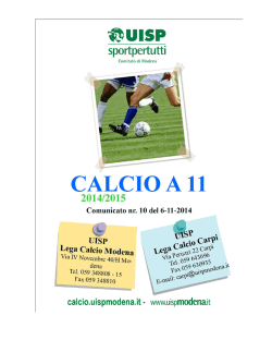 nr.10 del 06.11.2014 - Sporting Club Sassuolo