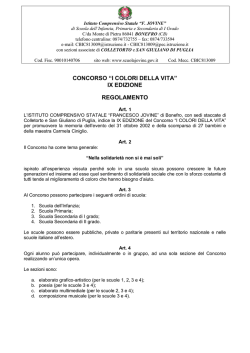 Regolamento Concorso