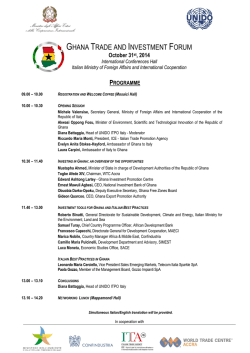 GHANA TRADE AND INVESTMENT FORUM