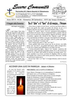 Essere Comunita 28-09-2014