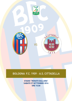 BOLOGNA F.C. 1909 - A.S. CITTADELLA