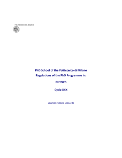 study program - Dipartimento di Fisica