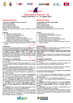 Bando - Associazione Italiana Classe 420