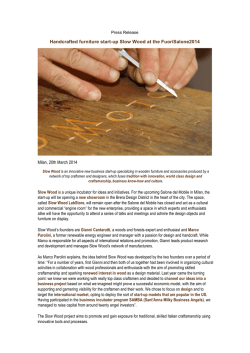 Handcrafted furniture start-up Slow Wood at the FuoriSalone2014