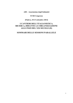 Abstract degli interventi