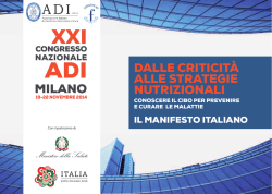 milano dalle criticit&agrave; alle strategie nutrizionali