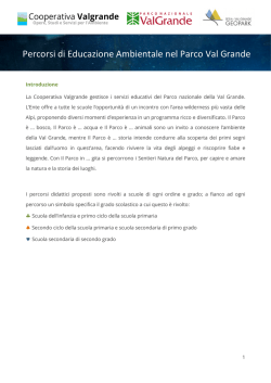 Percorsi di Educazione Ambientale nel Parco Val