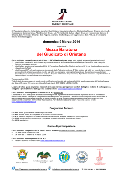 Mezza Maratona del Giudicato di Oristano