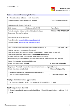 Bando di gara mensa 2014