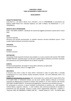 CONCORSO A PREMI &ldquo;VINCI UN WEEKEND A PARIGI CON YSL