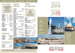 Lourdes Terra Santa Altre proposte Fatima