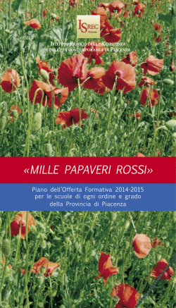 POF Isrec 2014 15 - Istituto Comprensivo Statale di Cadeo e