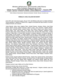 comunicazione di servizio n - Istituto Tecnico Industriale Ettore