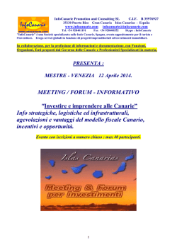 MEETING / FORUM - INFORMATIVO "Investire e