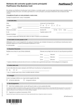 (conto principale) PostFinance Visa Business Card / Richiesta della