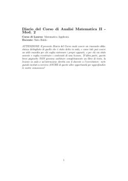 Diario del corso - Universit&agrave; degli Studi di Verona