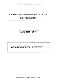 Descrizione 2014-16 - Parco delle Madonie