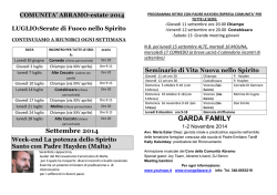 luglio - Comunit&agrave; Abramo