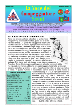 notiziario 41 - GRUPPO CAMPEGGIATORI SCOUT