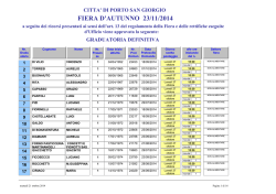 Graduatoria partecipanti 2014 - Sito Ufficiale del COMUNE DI